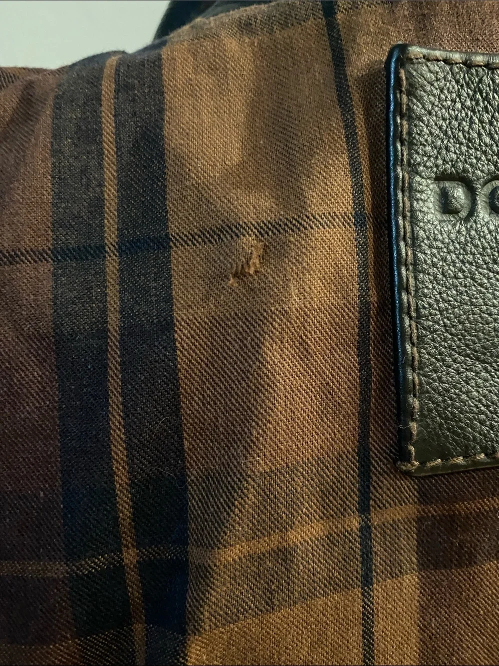 Dockers Black Leather Zip-Front Bomber Jacket
